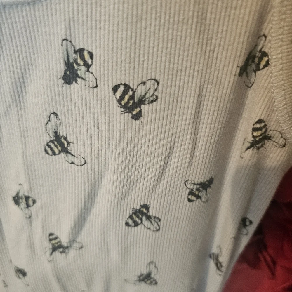 Justice Girls Bee Print White Tank Top Size 14